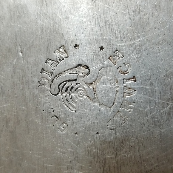 1940s GUARDIAN SERVICE 4 QUART ROASTER HAMMERED ALUMINUM W GLASS DOME - Picture 3 of 7